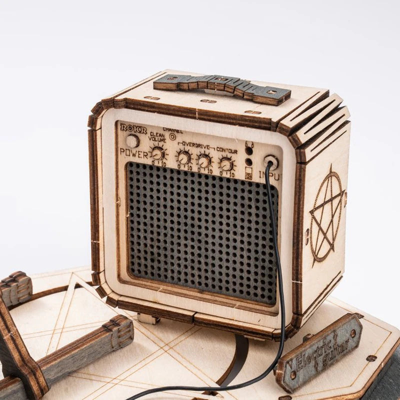 DIY 3D Wooden Puzzle Drum Kit, Electric Guitar, Violin, Drum, Saxophone