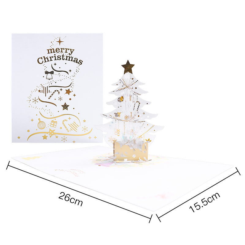 Christmas 3D Pop-Up Greeting Card | Crystal Christmas Tree