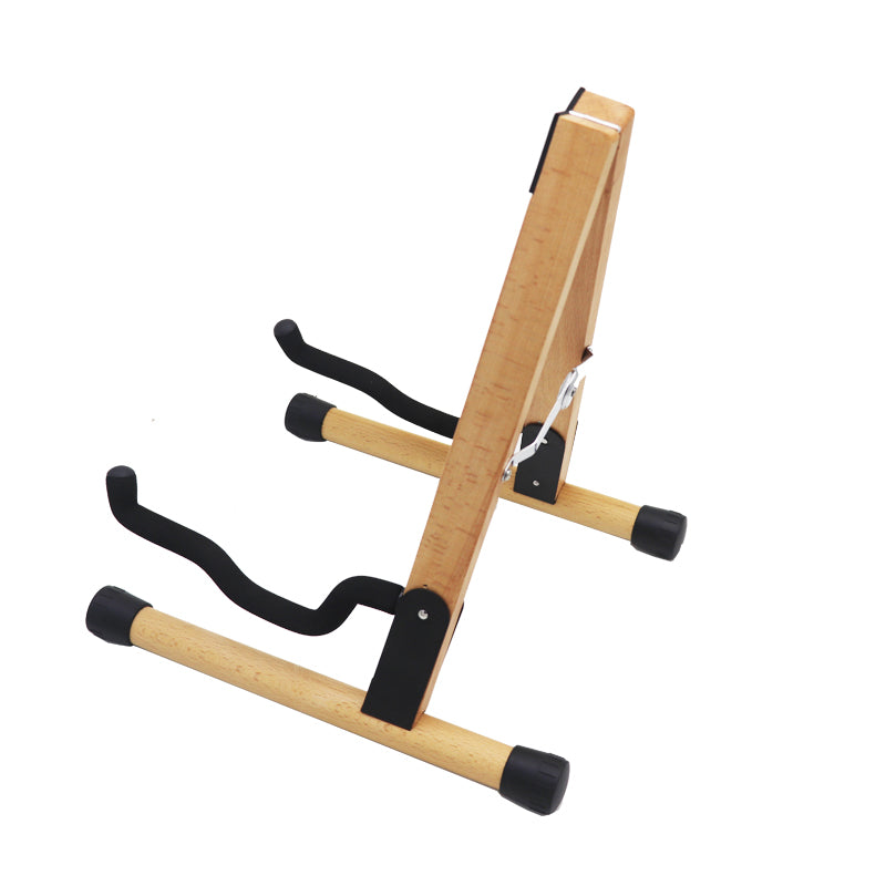 Wooden Guitar Stand A-Frame Folding, Fit Electric, Classical Guitars and Bass, Guitar Accessories