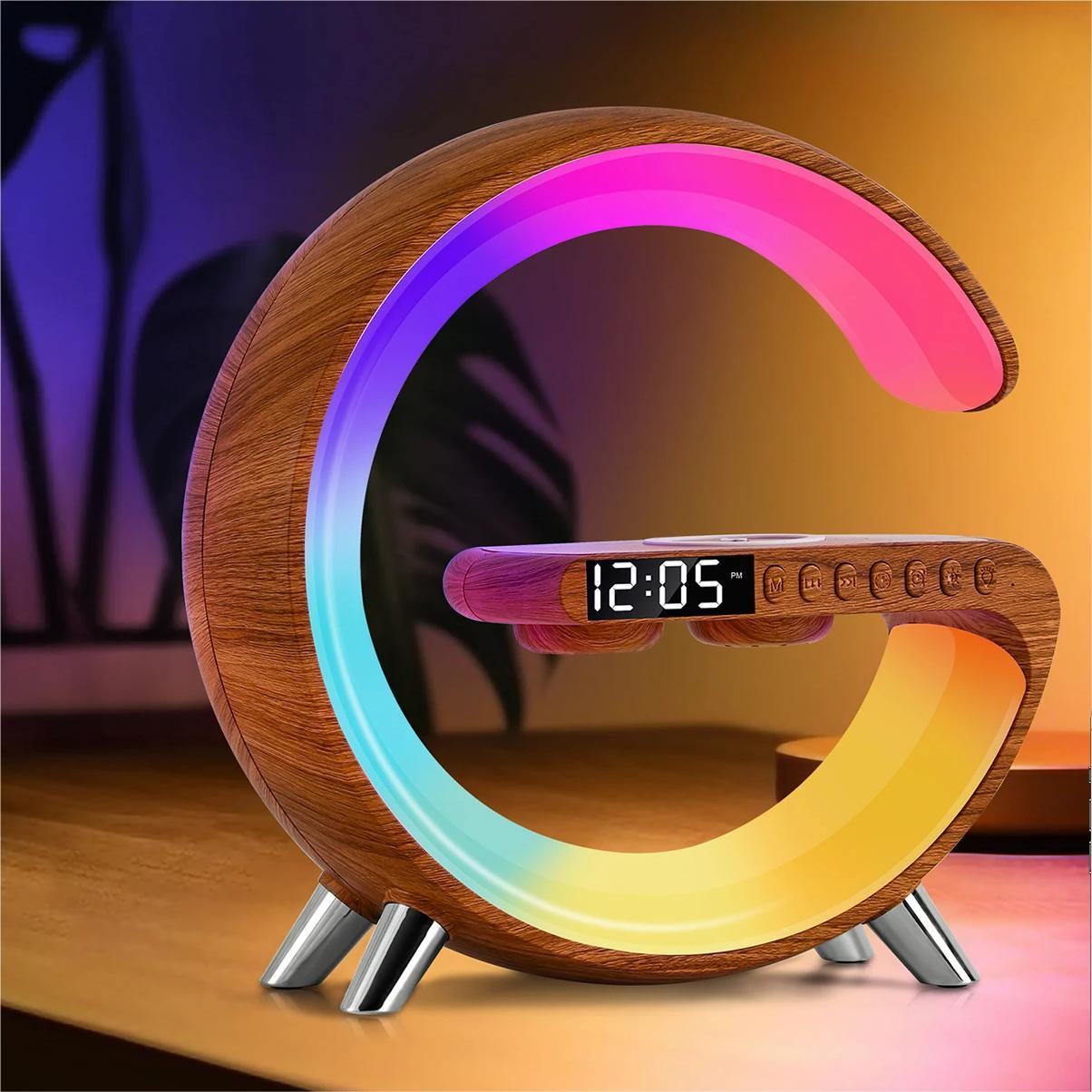 4-IN-1 Wireless Charger Speaker LED Lamp for iPhone Samsung Xiaomi