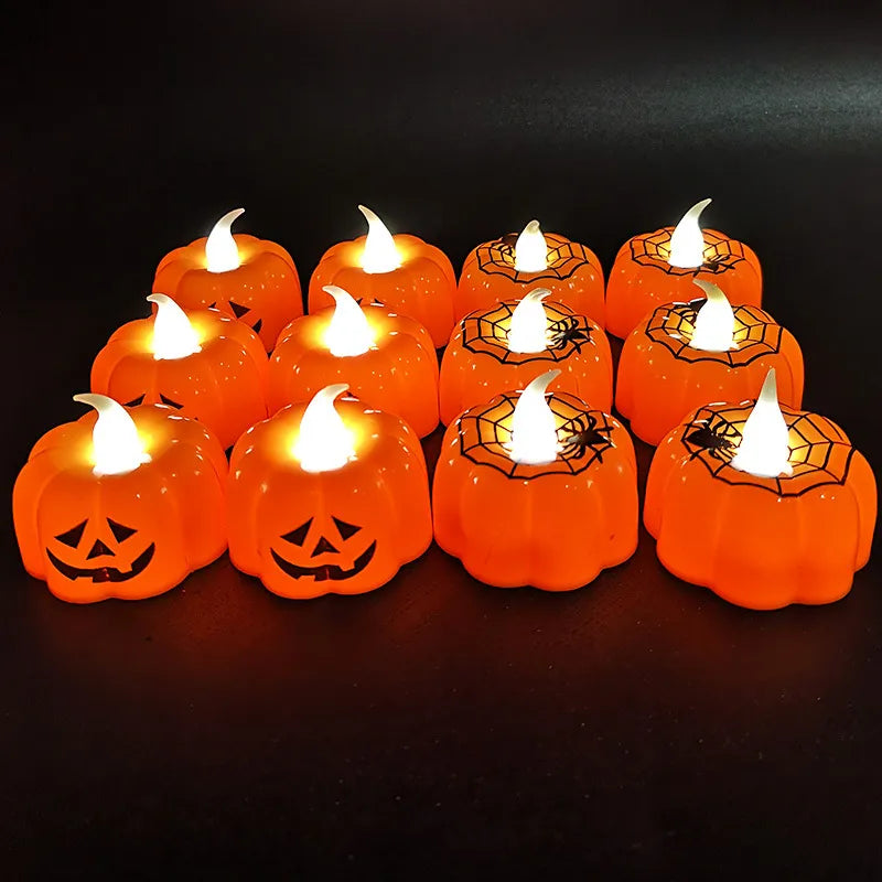 Halloween Pumpkin Candle Light Halloween LED Lights Lantern Lamp Ornaments KTV Bar Decorative Props Halloween Party Supplies