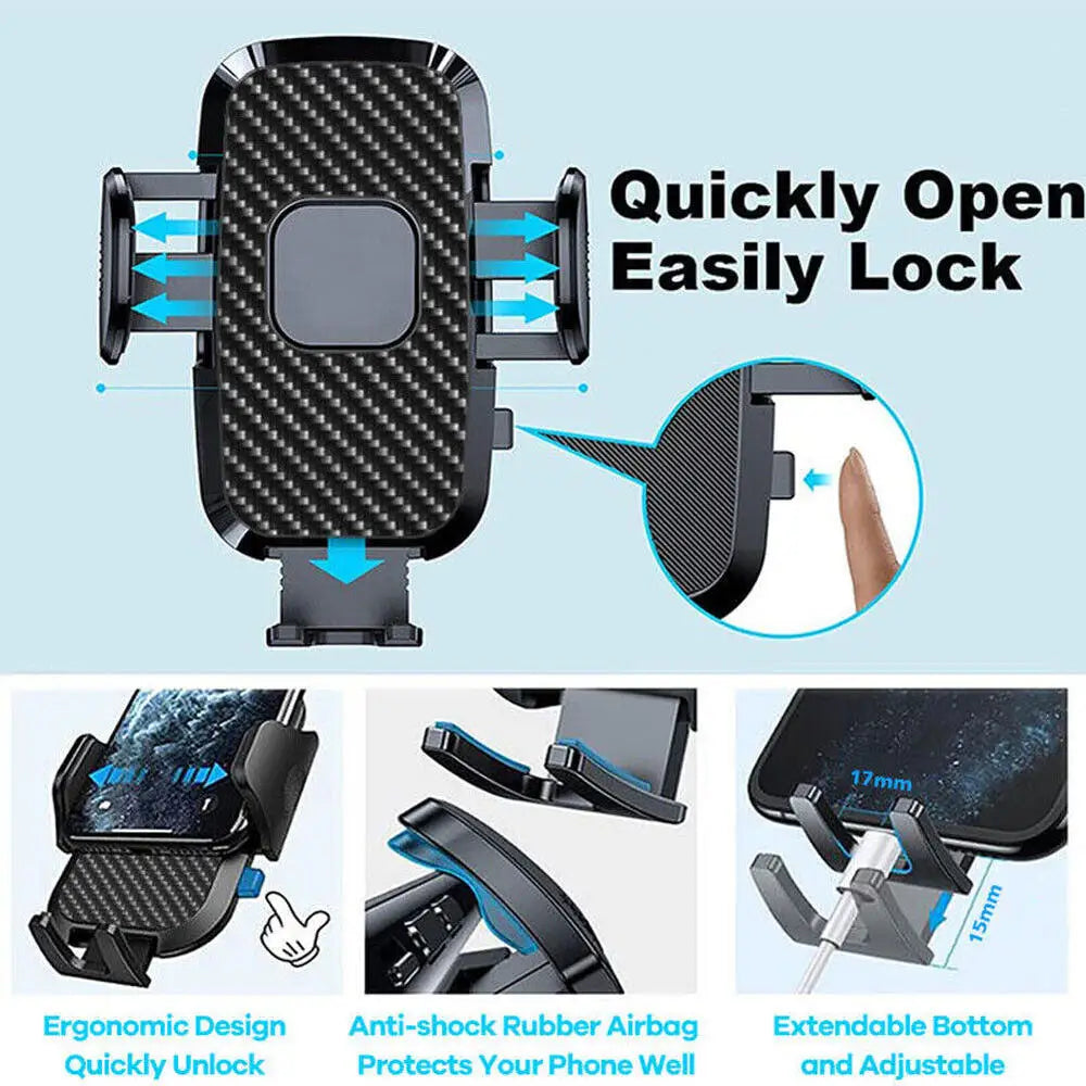 Car Phone Holder 360 Rotatable Suction Dashboard Mount Windscreen Universal Phone Holder Mobile Phone Bracket Car Accesssories