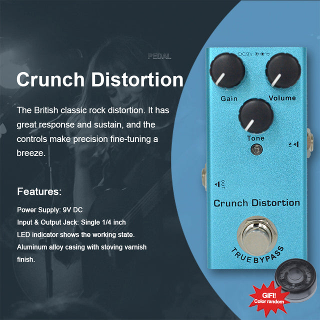 Guitar Pedal Powerhouse: Vintage Overdrive/Distortion, Classic Chorus, and Tremolo Effects in One