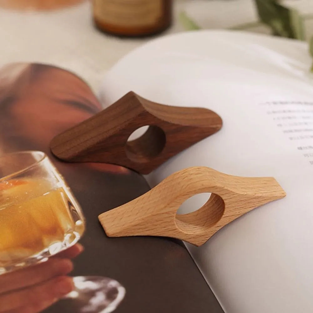 Wooden Thumb Bookmark Convenient Fashion Bookmark Thumb Book Holder Book Lovers Fast Reading Gadget Aids Tools