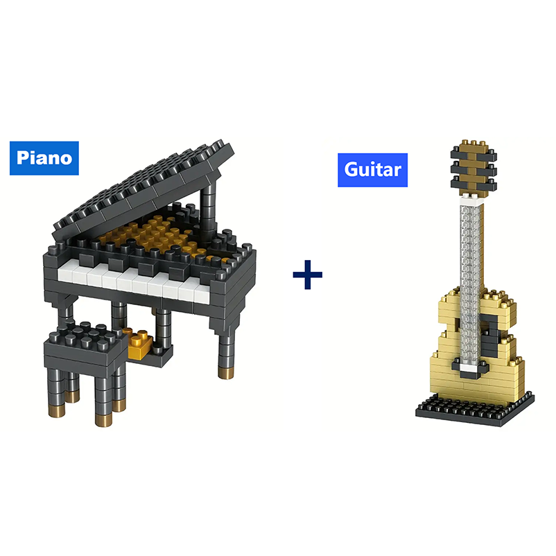 Build Your Own Mini Musical Instrument: Piano or Guitar or Keyboard or Bass or Drums DIY Educational Toy for Boys & Girls!