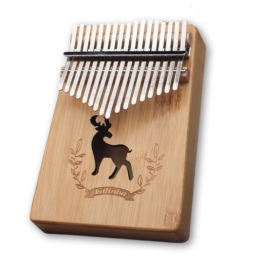 17 Key Bamboo Deer Kalimba Thumb Piano | Handcrafted African Musical Instrument