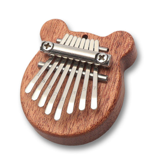 Mini Kalimba 8 touches doigt pouce Piano bois cristal Transparent corps jouet Musical Piano pendentif cadeau