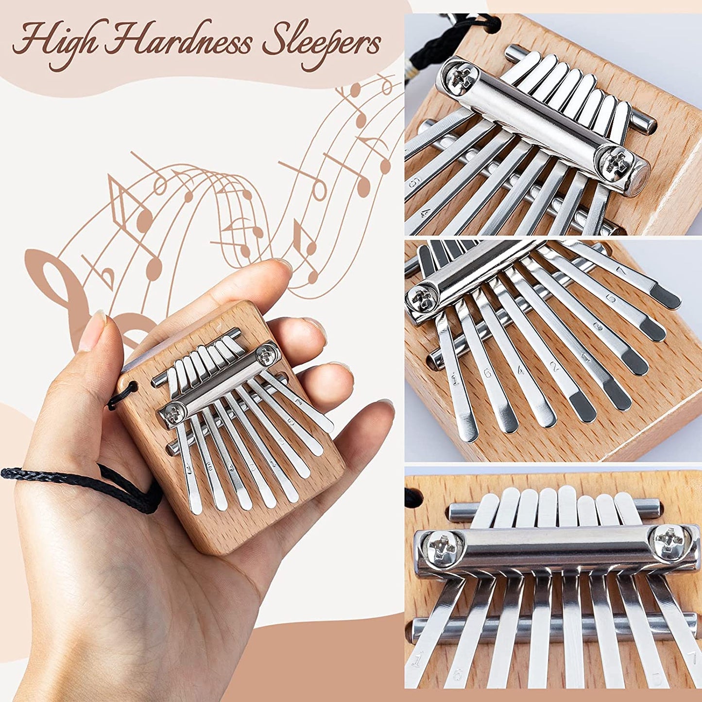 Portable African Thumb Piano 8-Tone Mini Wood Kalimba Musical Toy Best Gift - give5me