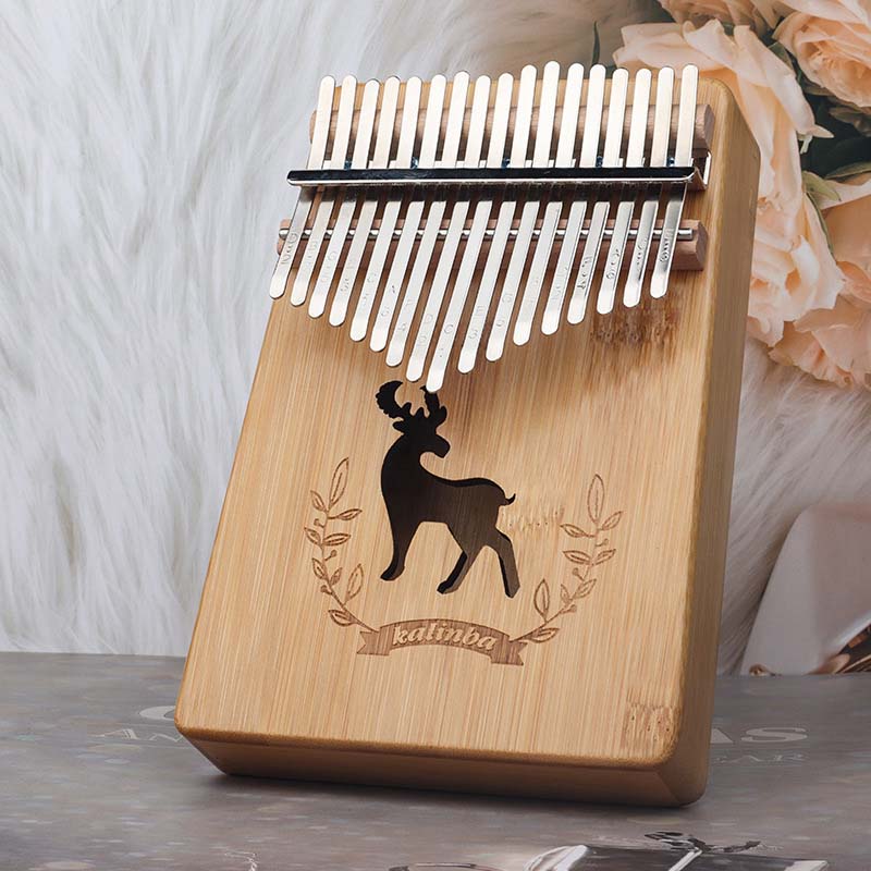 17 Key Kalimba Bamboo Thumb Finger Piano Mbira Musical Instruments With with Bag Tuner Hammer - give5me