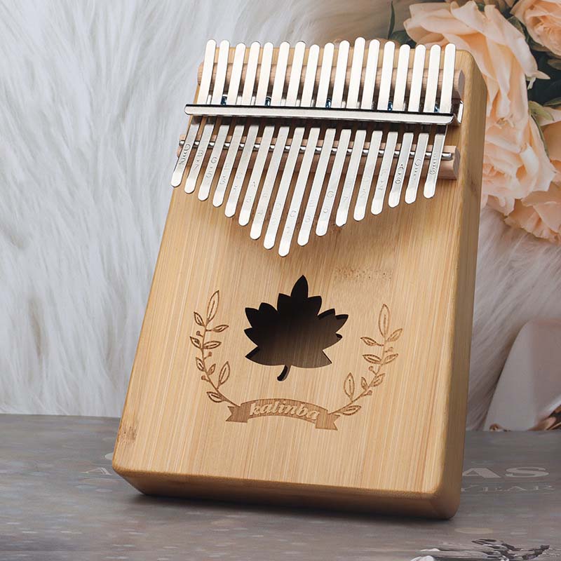 17 Key Kalimba Bamboo Thumb Finger Piano Mbira Musical Instruments With with Bag Tuner Hammer - give5me