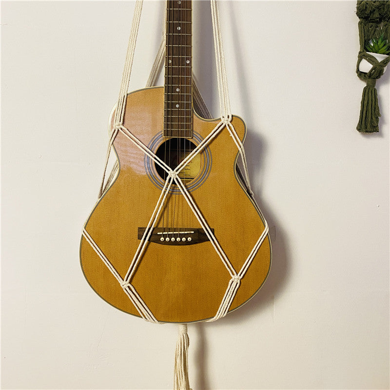 Wall Mount Macrame Guitar Hanger