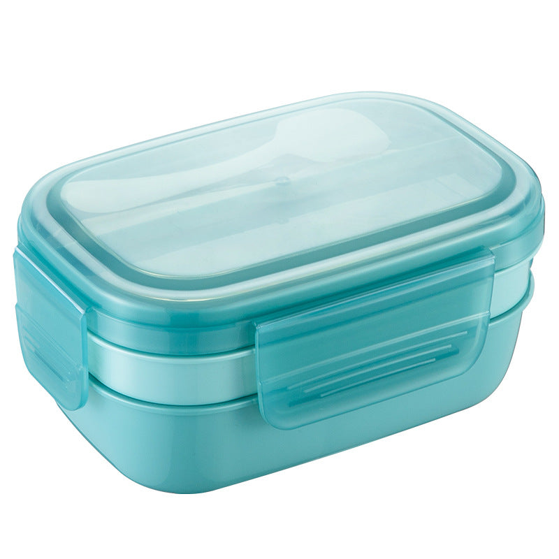 Snack Lunch Container with 3 Compartments Salad Bowls For School, Office, Outdoor Camping, Picnic-Environmental Friendly Material