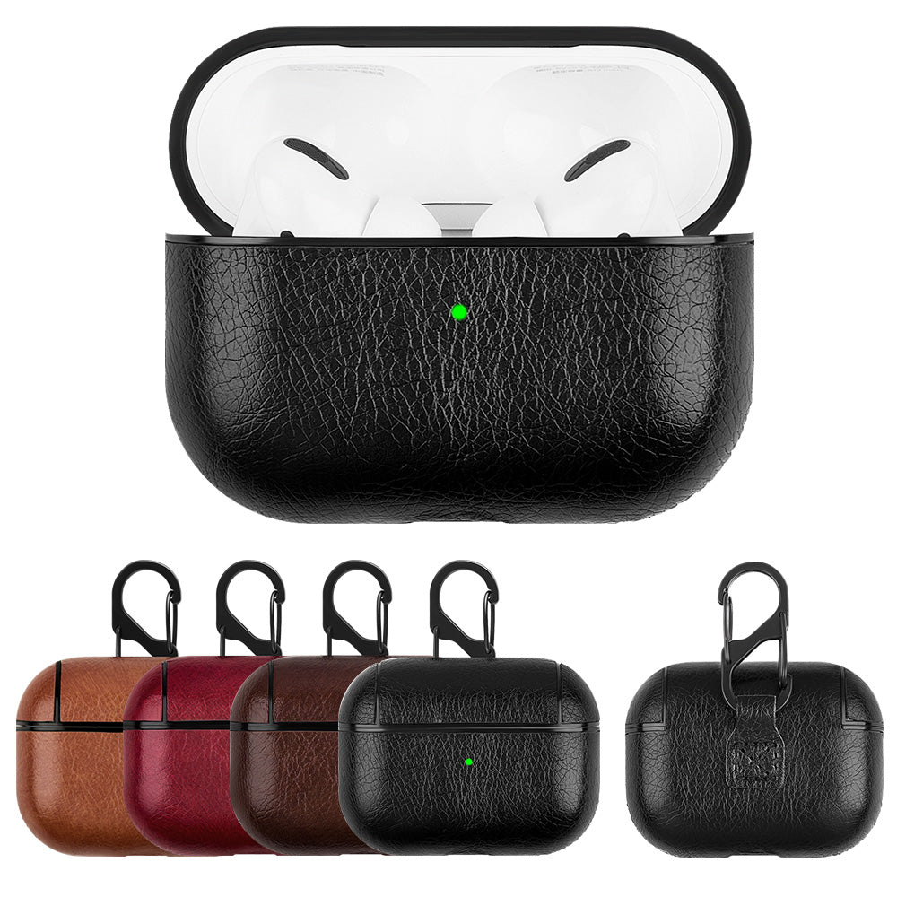 PU Leather Case Protective Cover with Anti-lost Buckle for Apple AirPods 2 1 3 - give5me