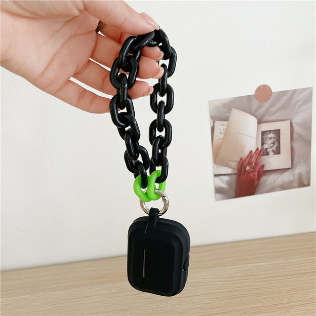 Luxury Matte Black Woven Bracelet Silicone Earphone Case For apple Airpods 1 2 Pro - give5me