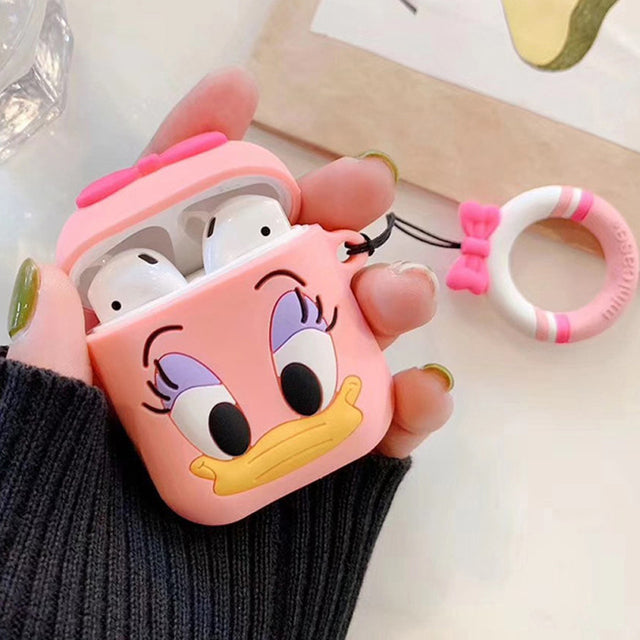 Cute 3D Cartoon Cover for Apple AirPods 1 2 Case for AirPods Pro Case with Lanyard Wireless Headphone Case - give5me